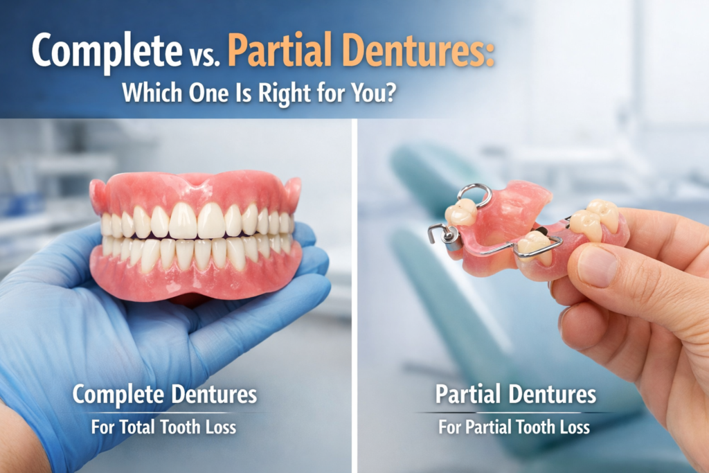Complete vs. Partial Dentures: Expert Guide by Dr. Pratik Kotadia