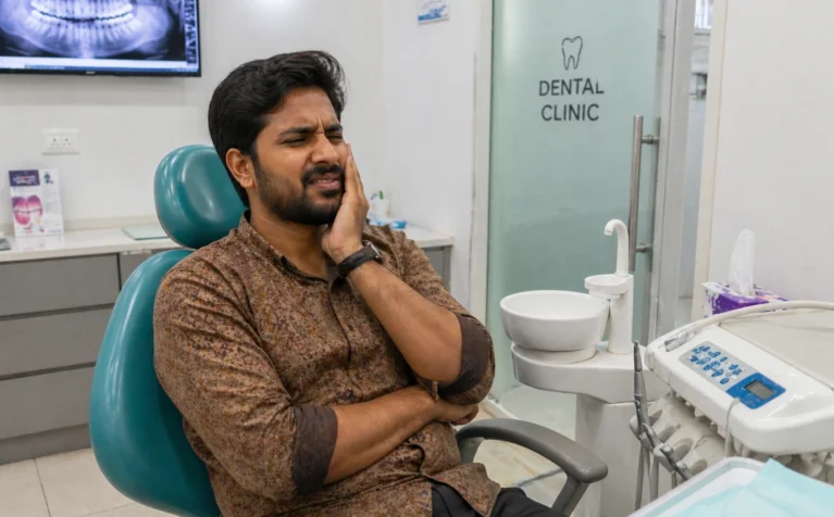 Patient getting pain-free root canal treatment in Pune – Kotadias Dental Care