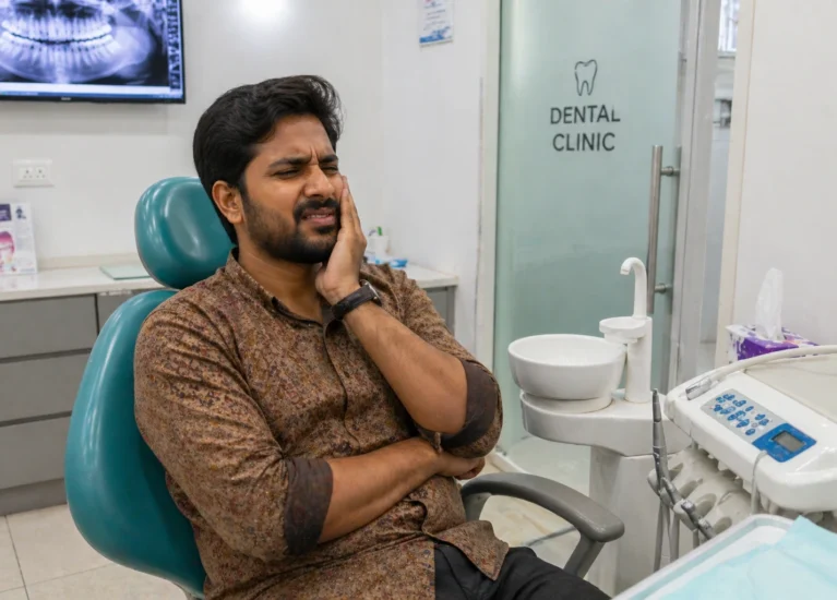 Patient getting pain-free root canal treatment in Pune – Kotadias Dental Care