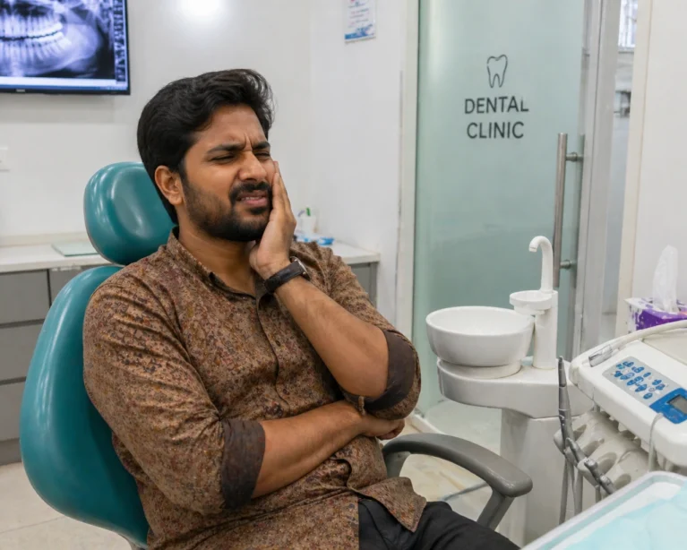 Patient getting pain-free root canal treatment in Pune – Kotadias Dental Care