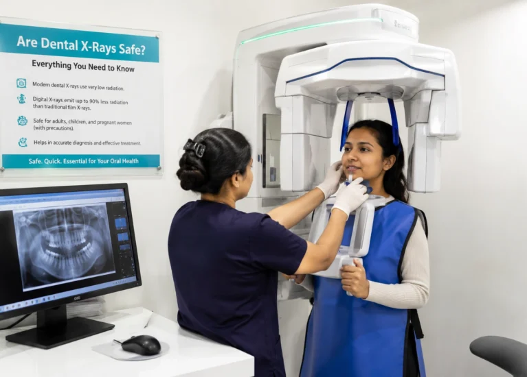 Find modern dental X-ray scan setup with safe digital imaging technology in dental clinic
