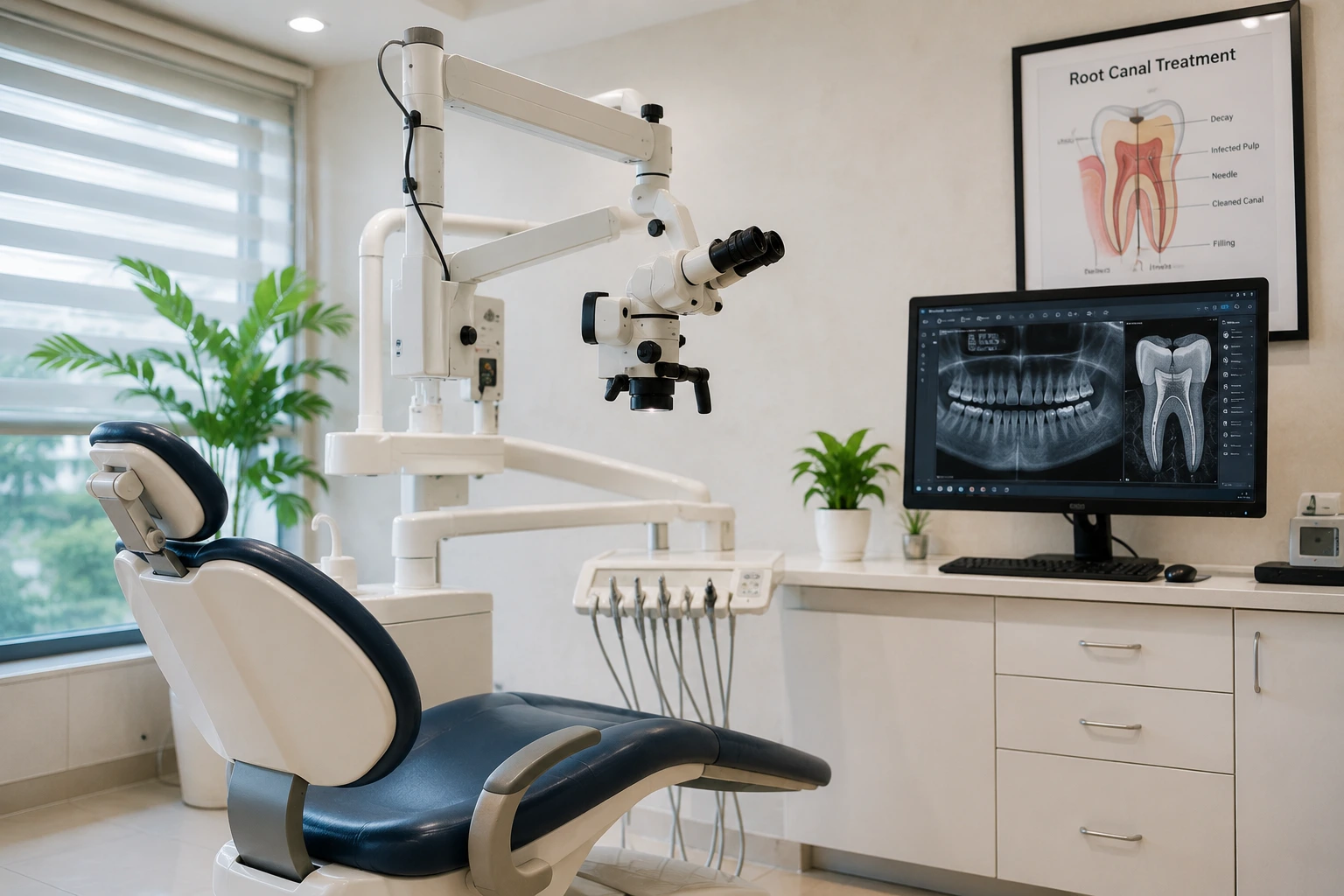 Dr. Pratik Kotadia performing painless root canal treatment at Kotadias Dental Care