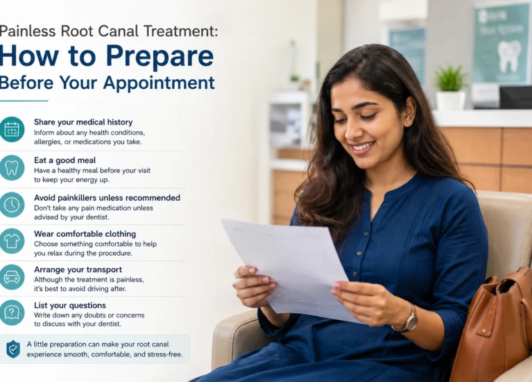 Dr. Pratik Kotadia performing a painless root canal treatment at Kotadias Dental Care.
