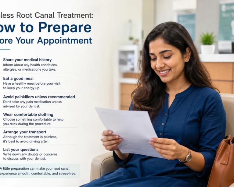 Dr. Pratik Kotadia performing a painless root canal treatment at Kotadias Dental Care.